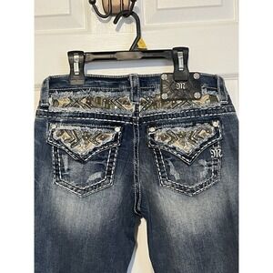 Miss Me Jeans Womens 30 Signature Bootcut‎ NWT Embellished Pockets 34"